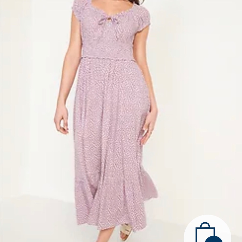 ON Lavender Floral Printed Midi Dress size XS